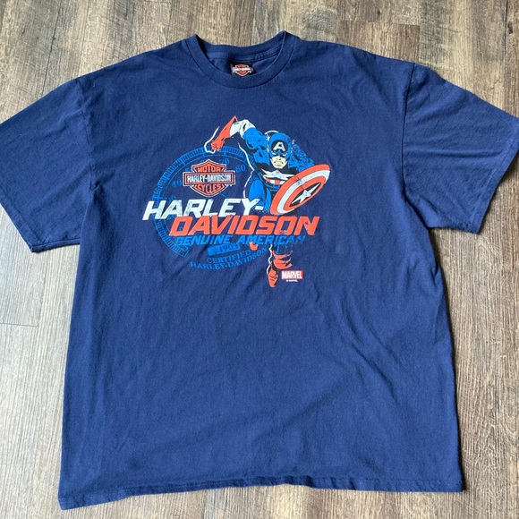 captain america harley davidson shirt